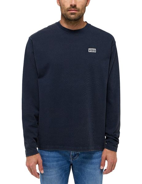 Męski Longsleeve Mustang Style Amarillo Dark Sapphire 1015848 4136. Niebieskie bluzki z długim rękawem męskie Mustang, m, bez wzorów, bez kołnierzyka. Za 109.99 zł.