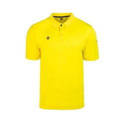 Koszulka polo męska z krótkim rękawem Acay: innowacyjna technologia dla optymaln. Żółte koszulki polo męskie IZAS, m, bez wzorów, bez ramiączek. Za 160.83 zł.