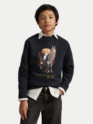 Polo Ralph Lauren Bluza 323A10261002 Czarny Regular Fit. Czarne bluzy dla chłopców Polo Ralph Lauren, bez wzorów, z bawełny, bez ramiączek, bez kaptura. Za 549.99 zł.