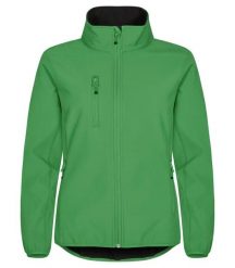 Clique Classic Softshell Kurtka Damska - 3-warstwowa, z recyklingu – Apple green. Zielone kurtki damskie CLIQUE, xs, bez wzorów, z softshellu, bez kaptura. Za 265.94 zł.