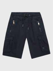Guess Szorty materiałowe L2RD01 D3XN0 Granatowy Regular Fit. Niebieskie szorty dla chłopców Guess, z aplikacjami, z bawełny. Za 109.99 zł.