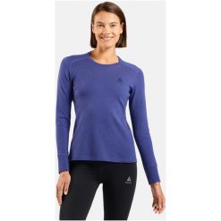 Bielizna termoaktywna z długim rękawem Odlo BL TOP crew neck l/s MERINO 260. Niebieskia bielizna termoaktywna damska Odlo, l, bez wzorów, z materiału, bez ramiączek, długie. Za 529.99 zł.