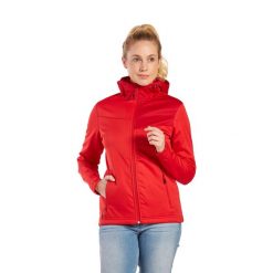 Kurtka damska Erima Softshell Performance. Czerwone kurtki sportowe damskie Erima, l, bez wzorów, z materiału, bez kaptura, trekkingowe. W wyprzedaży za 169.00 zł.