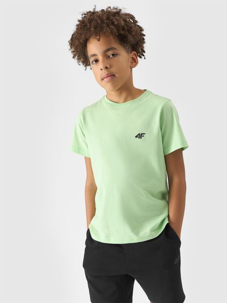 4F Spodenki dresowe chłopięce - głęboka czerń 122 (6-7 lat). Czarne szorty dla chłopców 4f, bez wzorów, z bawełny, sportowe. W wyprzedaży za 19.99 zł.