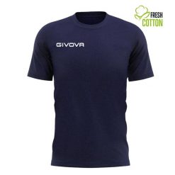 Koszulka Givova Marine Blue z bawełny 2XL dla mężczyzn. Niebieskie koszulki sportowe męskie Givova, m, bez wzorów, z bawełny, bez kołnierzyka, bez ramiączek, do piłki nożnej. Za 52.75 zł.