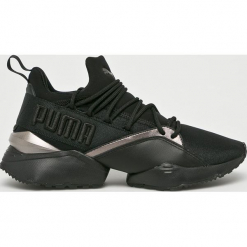 Puma - Buty Muse Maia Luxe. Czarne obuwie sportowe damskie Puma, z materiału. Za 489.90 zł.