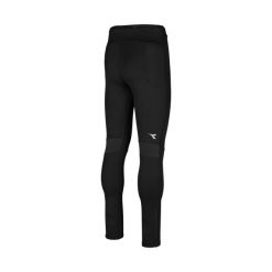 Legginsy męskie DIADORA RUNNING TIGHTS. Czarne legginsy sportowe męskie Diadora, m, bez wzorów, z elastanu, do biegania. Za 129.99 zł.