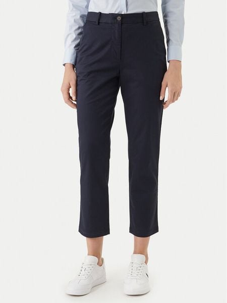 Gant Chinosy 4150380 Granatowy Slim Fit. Niebieskie spodnie materiałowe damskie GANT, bez wzorów, z bawełny. Za 379.99 zł.