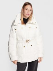 PINKO Kurtka zimowa Olga 1G18JC A082 Biały Relaxed Fit. Białe kurtki damskie Pinko, na zimę, bez wzorów, z syntetyku, bez kaptura. Za 3,309.00 zł.
