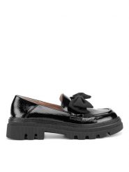 DeeZee Loafersy TYA56-J128 Czarny. Czarne mokasyny damskie DeeZee, ze skóry. Za 159.99 zł.