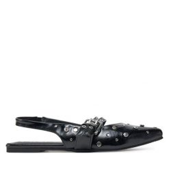 Sandały ONLY Shoes. Czarne sandały damskie ONLY Shoes, bez wzorów, bez obcasa, na płaskiej podeszwie, bez zapięcia. Za 99.99 zł.