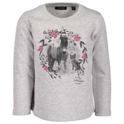 Blue Seven Koszulka Dziewczęca Z Koniem 92 Szara. Bluzki dla dziewczynek marki Blue Seven. W wyprzedaży za 44.00 zł.