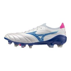 Buty piłkarskie Mizuno Morelia Neo Beta Elite Mix. Białe buty sportowe męskie Mizuno, bez zapięcia, do piłki nożnej. W wyprzedaży za 833.70 zł.
