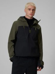 4F Kurtka przejściowa membrana 8000 męska - khaki M. Brązowe kurtki męskie 4f, m, bez wzorów, z materiału, bez kaptura. Za 349.99 zł.