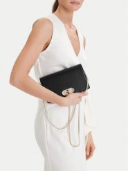 Nine West Torebka EO-Bellis-LX20070 Czarny. Czarne torebki do ręki damskie Nine West, bez wzorów, z materiału, wizytowe, bez dodatków. Za 219.99 zł.