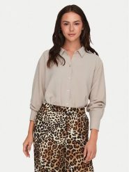 JDY Koszula Kenta 15268316 Beżowy Regular Fit. Brązowe koszule damskie JDY, l, bez wzorów, z syntetyku, bez kołnierzyka, bez ramiączek. Za 69.99 zł.