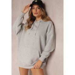 Jasnoszara Bluza z Kapturem Foss. Szare bluzy damskie Renee, m, bez wzorów, z dzianiny, z kapturem. Za 79.99 zł.