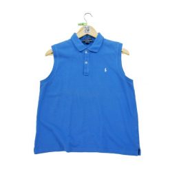 Second life - Polo sans manches Femme Bleu - Stan bardzo dobry. Niebieskie koszulki sportowe damskie Ralph Lauren, bez wzorów, bez kołnierzyka, bez ramiączek, na golfa. Za 122.63 zł.