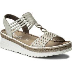 Espadryle RIEKER - V3285-40 Grey. Szare klapki damskie Rieker, bez wzorów, z materiału, bez obcasa, na obcasie, bez zapięcia. W wyprzedaży za 169.00 zł.