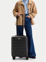 GINO ROSSI Walizka kabinowa CEO-GIN-S-001-05-BLACK Czarny. Czarne walizki męskie Gino Rossi, bez wzorów, z tworzywa sztucznego. Za 259.99 zł.