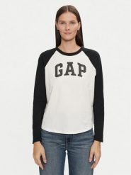 Gap Bluzka 534389-03 Czarny Relaxed Fit. Czarne bluzki damskie GAP, s, bez wzorów, z bawełny, bez kołnierzyka, bez ramiączek. Za 129.99 zł.