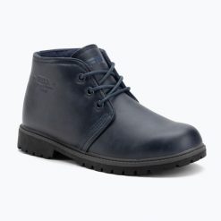 Buty męskie FILA Cesane Mid. Niebieskie eleganckie półbuty Fila, z materiału, eleganckie, przed kolano, bez zapięcia. Za 209.99 zł.