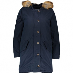 Parka w kolorze granatowym. Niebieskie parki damskie Mustang, na zimę, z syntetyku. W wyprzedaży za 304.95 zł.