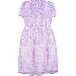 Sukienka plażowa z dekoltem bandeau bonprix lila. Sukienki damskie marki bonprix. Za 74.99 zł.