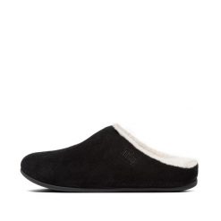 Kapcie damskie FitFlop Chrissie™. Czarne kapcie damskie FIT FLOP, bez wzorów, z wełny. Za 617.00 zł.