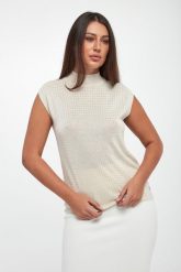 Top damski z cyrkoniami JOSEPH RIBKOFF. Bluzki damskie Joseph Ribkoff, m, bez wzorów, bez kołnierzyka, bez ramiączek. Za 619.00 zł.