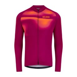Męska koszulka rowerowa z długim rękawem - Onwards Three. Czerwone bluzy męskie KEADA SPORTS, m, bez wzorów, bez kaptura. Za 332.00 zł.