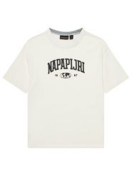 Napapijri T-Shirt S-Inot NP0A891F M Écru Regular Fit. T-shirty dla chłopców Napapijri, bez wzorów, z bawełny, bez ramiączek. Za 69.99 zł.