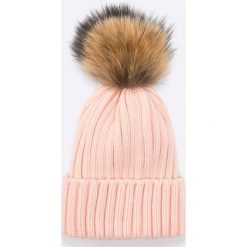 Answear - Czapka. Szare czapki i kapelusze damskie ANSWEAR, z dzianiny. W wyprzedaży za 39.90 zł.
