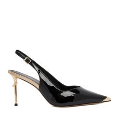 Szpilki Eva Minge. Czarne szpilki damskie Eva Minge, bez wzorów, bez obcasa, bez zapięcia. Za 449.99 zł.