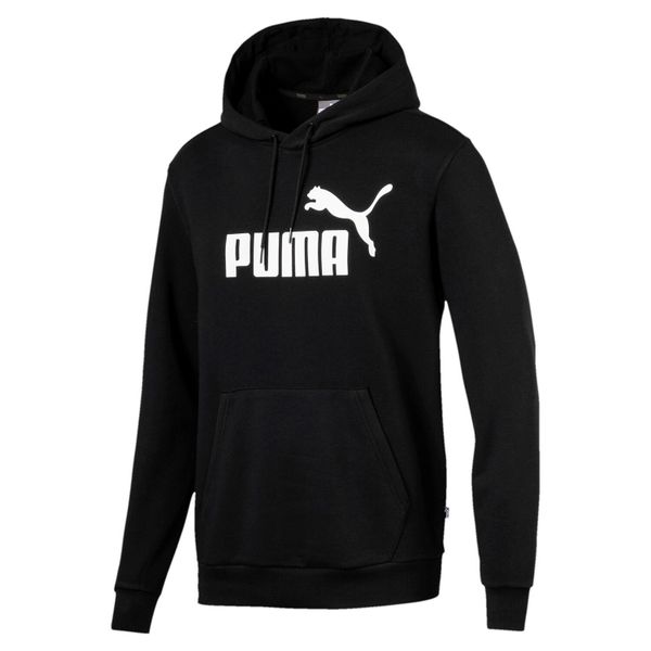 Bluza sportowa męska Puma Ess Hoody TR Big Logo. Czarne bluzy męskie Puma, l, bez wzorów, z kapturem, na fitness i siłownię. Za 230.50 zł.
