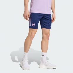 Szorty France Gym. Niebieskie krótkie spodenki sportowe męskie Adidas, xl, bez wzorów, do piłki nożnej. Za 199.00 zł.
