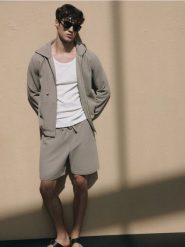 Strukturalna bluza - jasnoszary. Szare bluzy męskie Reserved, l, bez wzorów, z bawełny, bez kaptura. W wyprzedaży za 109.99 zł.
