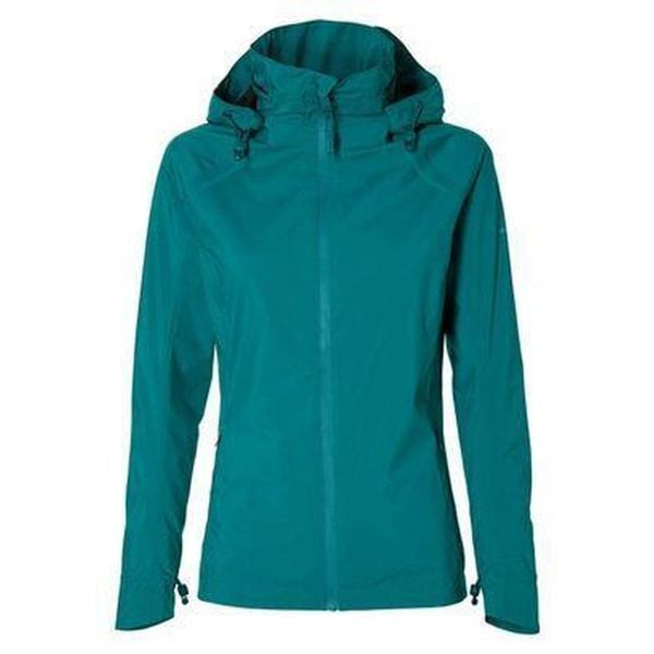Damska rowerowa kurtka przeciwdeszczowa Skane, turkusowa zieleń. Zielone kurtki damskie BASIL, bez wzorów, rowerowe. Za 489.90 zł.