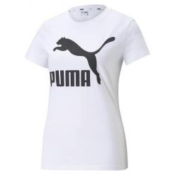 Koszulka treningowa damska Puma Classics. Białe koszulki sportowe damskie Puma, l, bez wzorów, z bawełny, sportowe, bez kołnierzyka. Za 228.00 zł.