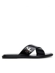 Tory Burch Klapki 170611 Czarny. Czarne klapki damskie Tory Burch, bez wzorów, ze skóry, bez obcasa. Za 1,049.00 zł.