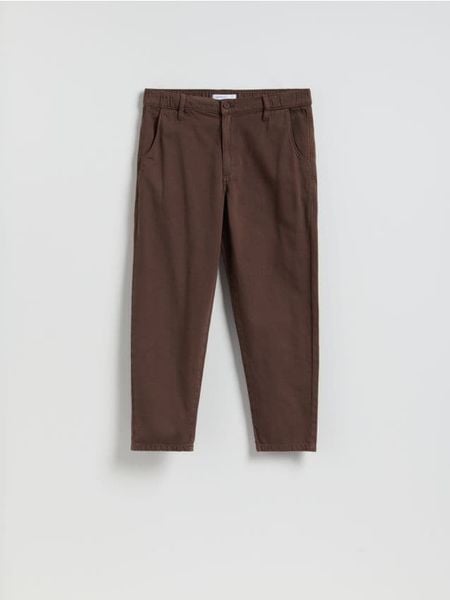 Jeansy jogger fit - brązowy. Brązowe jeansy męskie Reserved. Za 149.99 zł.