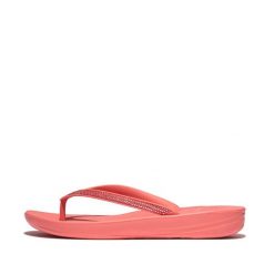 Klapki damskie FitFlop Iqushion Sparkle TPU. Brązowe klapki damskie FIT FLOP, bez wzorów, klasyczne, bez obcasa. Za 288.50 zł.