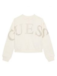 Guess Bluza J5YQ09 KAV34 Écru Regular Fit. Bluzy dla dziewczynek Guess, z aplikacjami, z bawełny, bez ramiączek, bez kaptura. Za 139.99 zł.