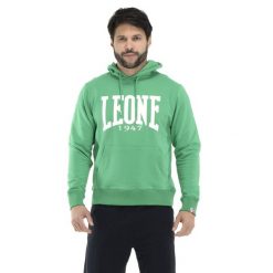 Bluza Leone 1947 Apparel Big Logo z lekkiej bawełny. Zielone bluzy męskie LEONE 1947 APPAREL, bez wzorów, z bawełny, bez kaptura, na fitness i siłownię. W wyprzedaży za 164.19 zł.