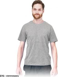 R.E.I.S. TSR-REGU - t-shirt męski o standardowym kroju, 100% bawełna - ciemnoszary S. Szare t-shirty męskie R.E.I.S., m, bez wzorów, z bawełny, klasyczne, bez kołnierzyka. Za 17.14 zł.