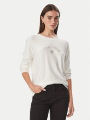 Liu Jo Sport Sweter TF6037 MS049 Kremowy Regular Fit. Białe swetry damskie Liu Jo Sport, xs, bez wzorów, z wiskozy, sportowe, bez kołnierzyka, bez ramiączek, bez kaptura. Za 649.99 zł.