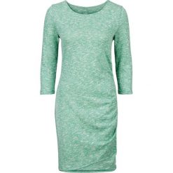 Sukienka shirtowa z założeniem kopertowym bonprix zielony oceaniczny melanż. Sukienki damskie marki MAKE ME BIO. Za 44.99 zł.