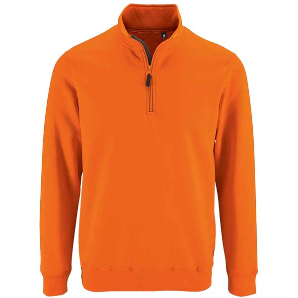 Sweter Męski Stan Zip Z Kołnierzem Stojącym. Brązowe bluzy męskie SOL'S, m, bez wzorów, bez kołnierzyka. Za 117.99 zł.