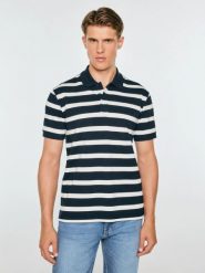 Koszulka męska polo w białe paski granatowa talus 403. Niebieskie koszulki polo męskie Big Star, l, bez wzorów, z bawełny, casualowe, bez ramiączek. Za 139.99 zł.