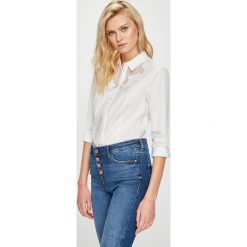 Guess Jeans - Koszula. Szare koszule damskie Guess Jeans, z aplikacjami, z bawełny, eleganckie, z klasycznym kołnierzykiem, z długim rękawem. Za 399.90 zł.